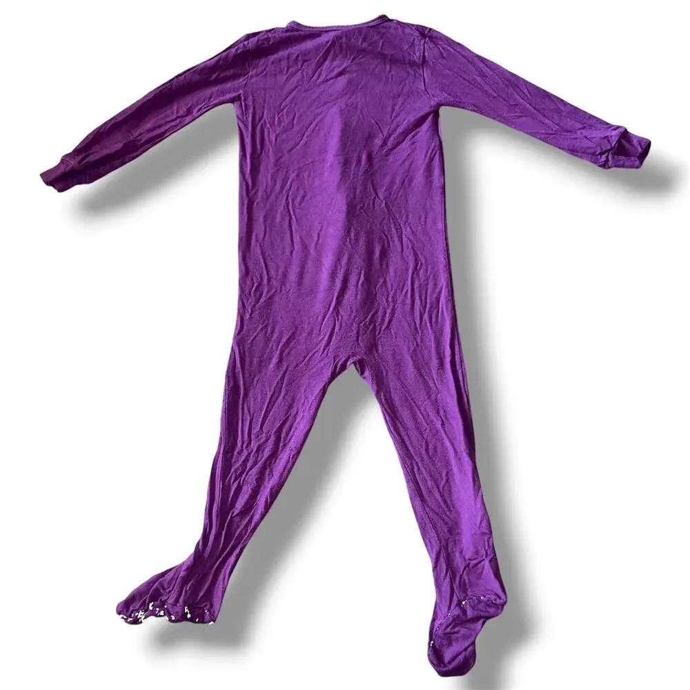 Magnetic Me Solid Purple Footed Sleeper – Size 12–18M (Snug Fit / Modal)
